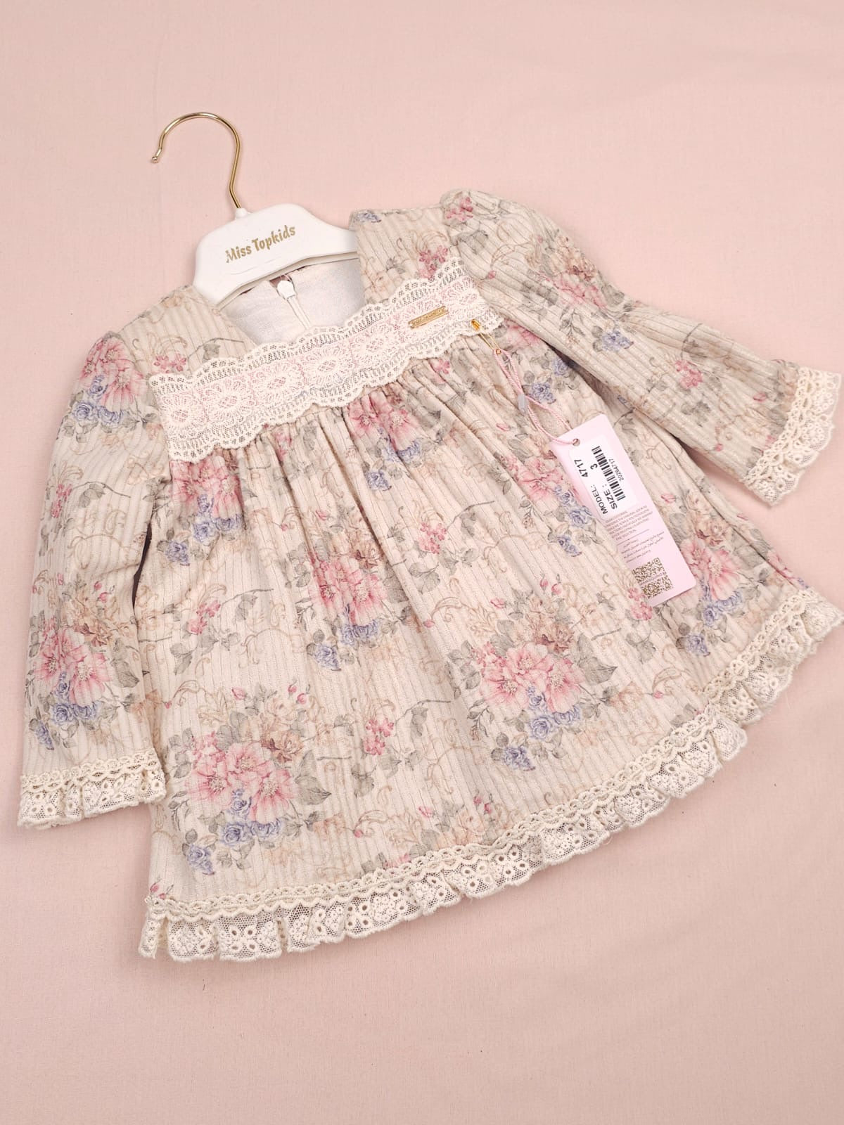 فستان بناتي مشجر ورد