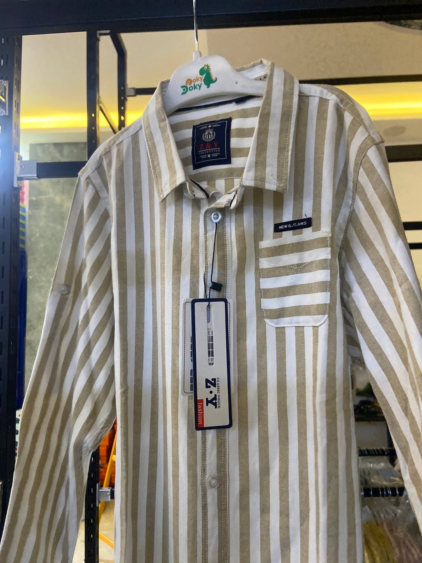 قميص مقلم اربع الوان