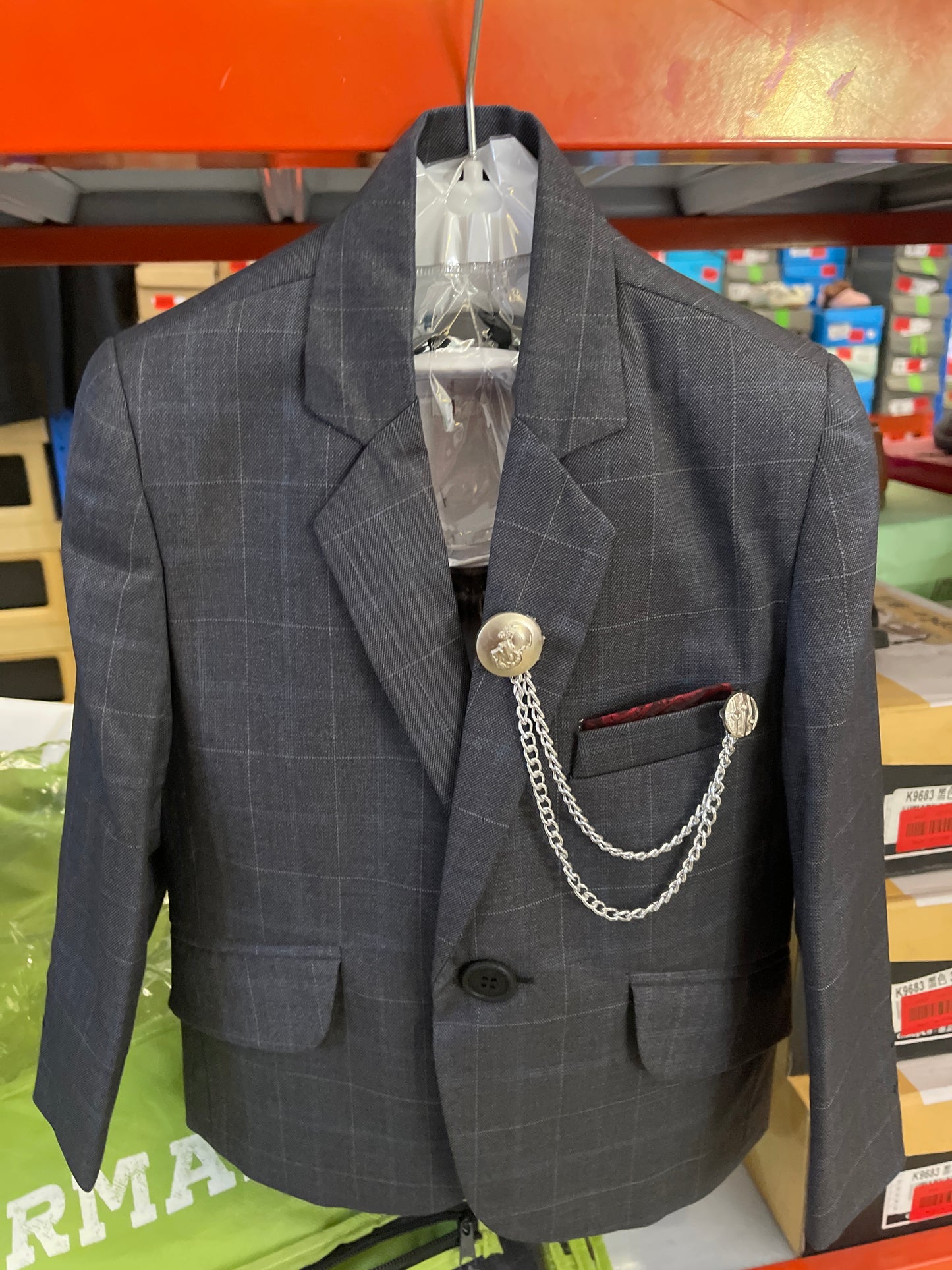 طقم رسمي مناسبات رصاصي كاروهات