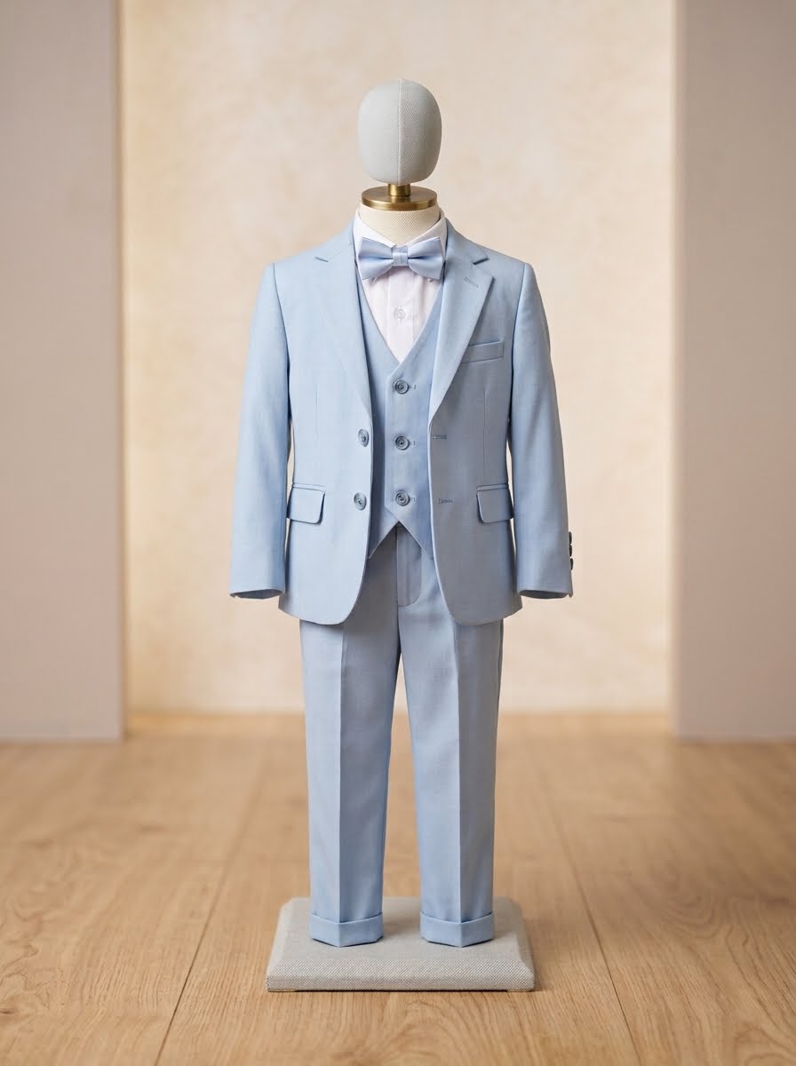طقم بدلة رسمي لون سمائي كوالتي عالي