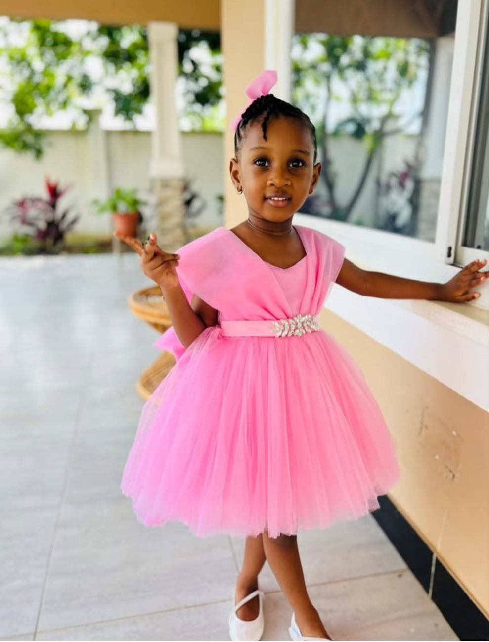 بدلة فستان وردي