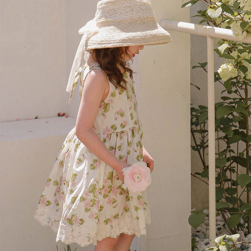 فستان لونين ورد بدون قبعة