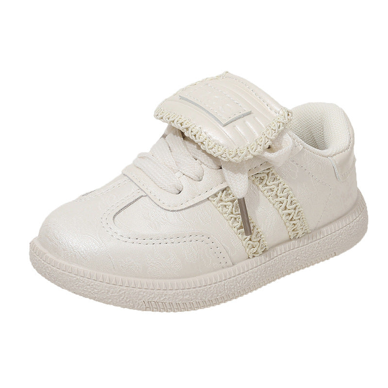 ترينشوز بناتي سلفر ووردي وابيض