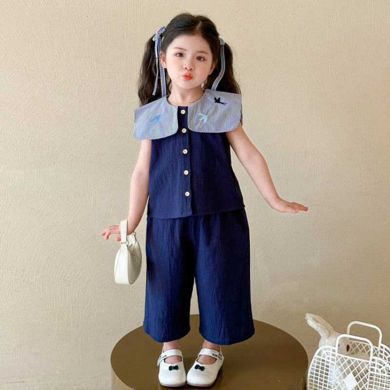 طقم بناتي نيلي