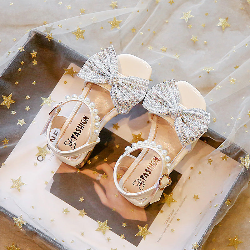 صندل بناتي فيونكة احمر واوف وايت