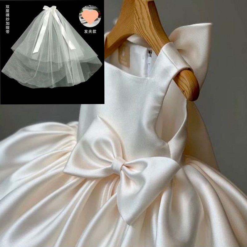 فستان بناتي ابيض