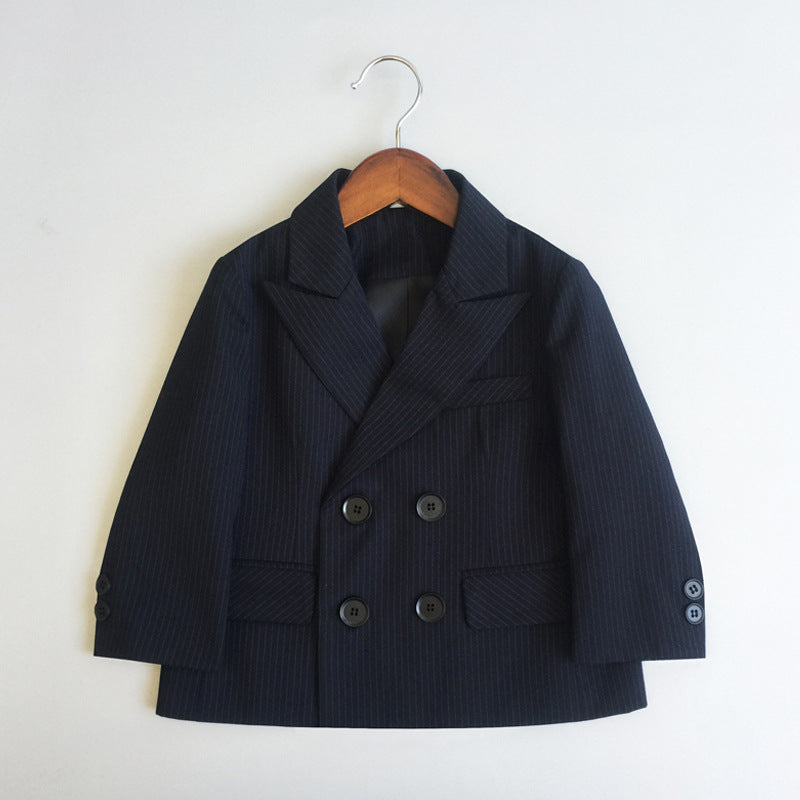 سترة لون نيلي مخطط