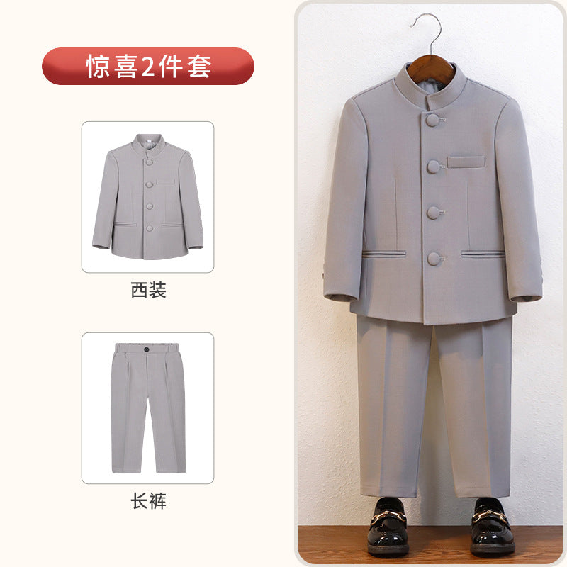 طقم ولادي مناسبات رصاصي كوالتي عالي