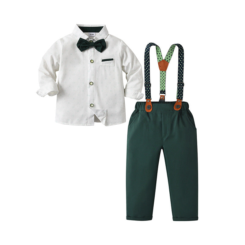 طقم مناسبات ولادي بنطلون اخضر