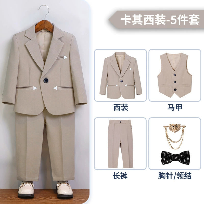 طقم رسمي بيجي بدون قميص