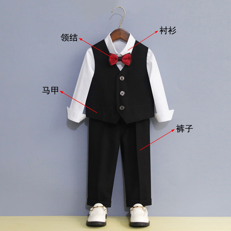 طقم رسمي مناسبات اسود بدون فيونكة