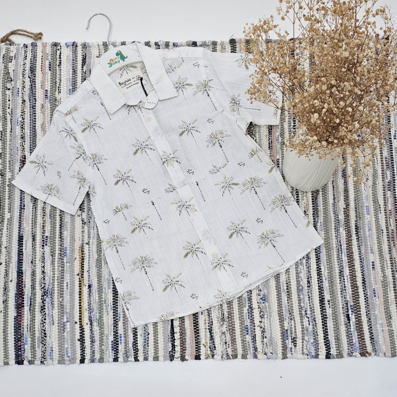 قميص ولادي مشجر بثلاث الوان