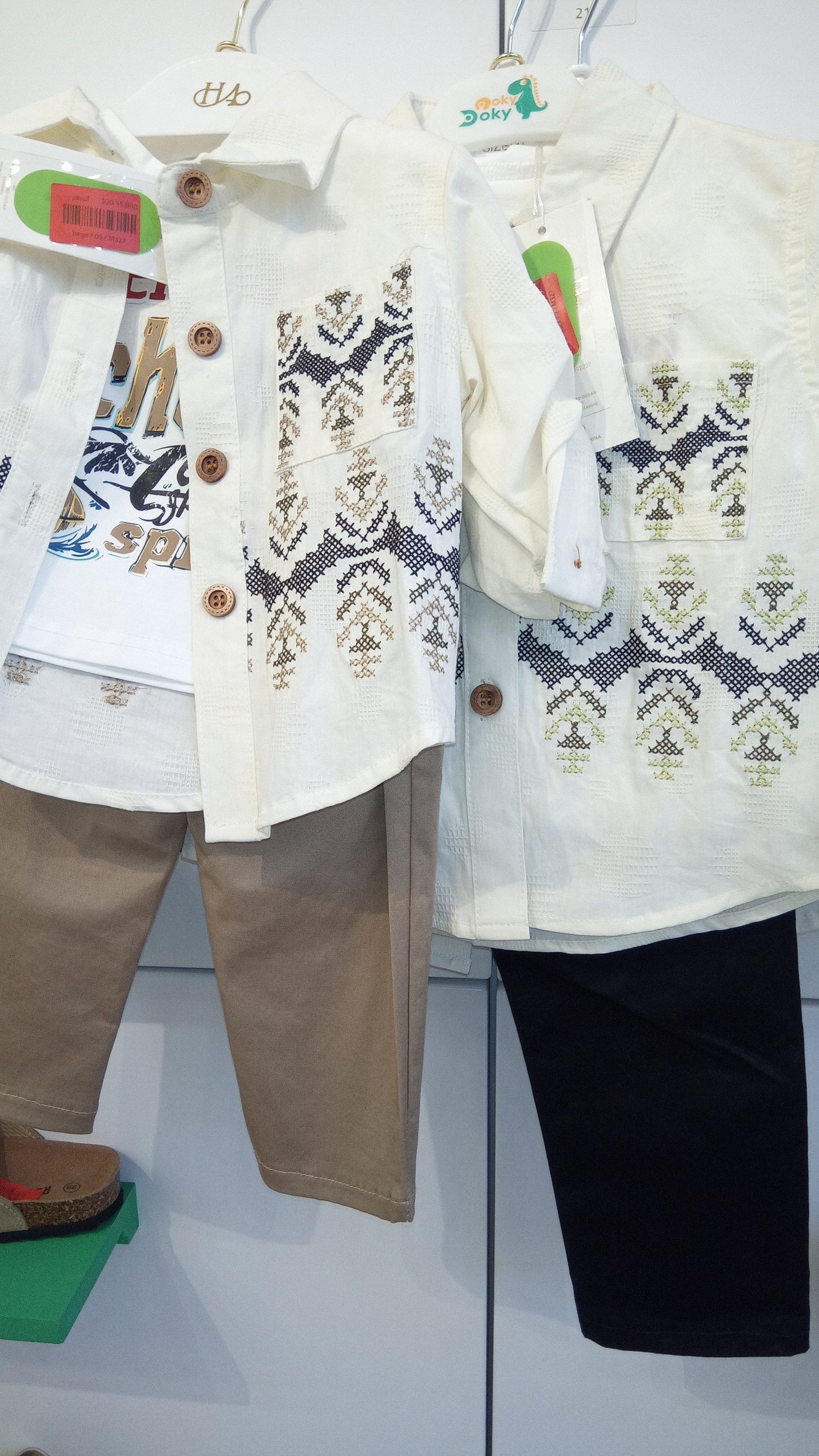 طقم ولادي بلونين