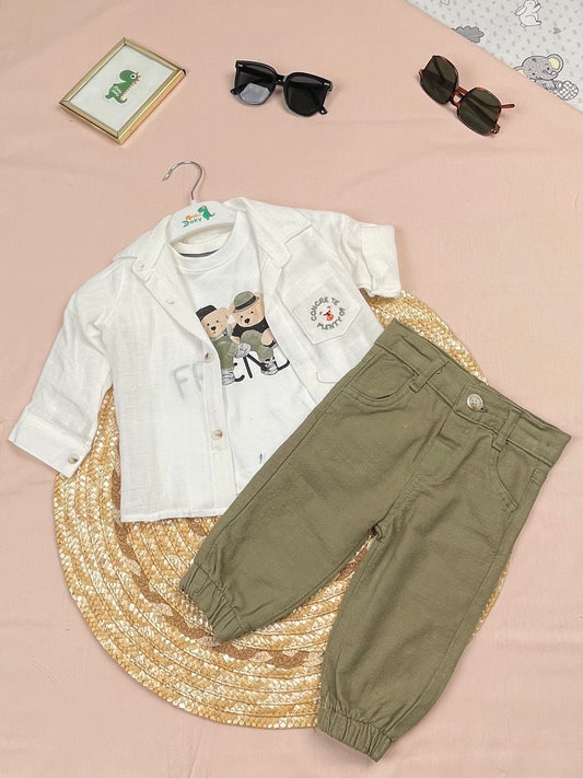 طقم ولادي ابيض