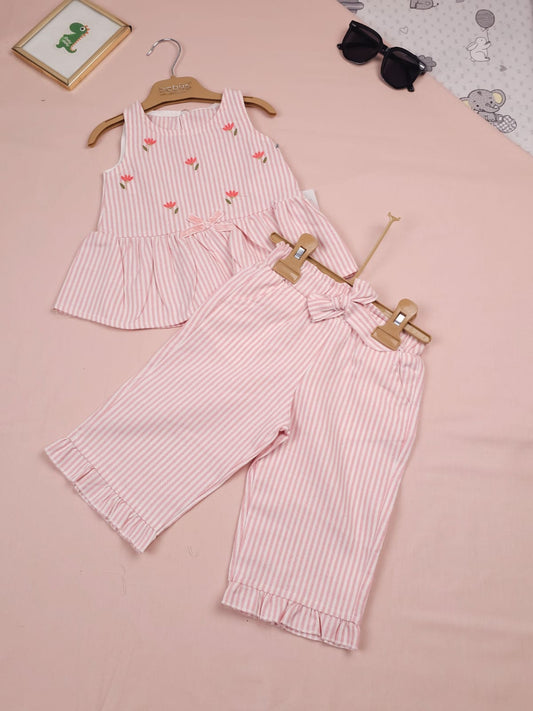 طقم بناتي وردي