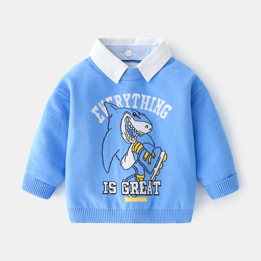 بلوز ولادي سمائي