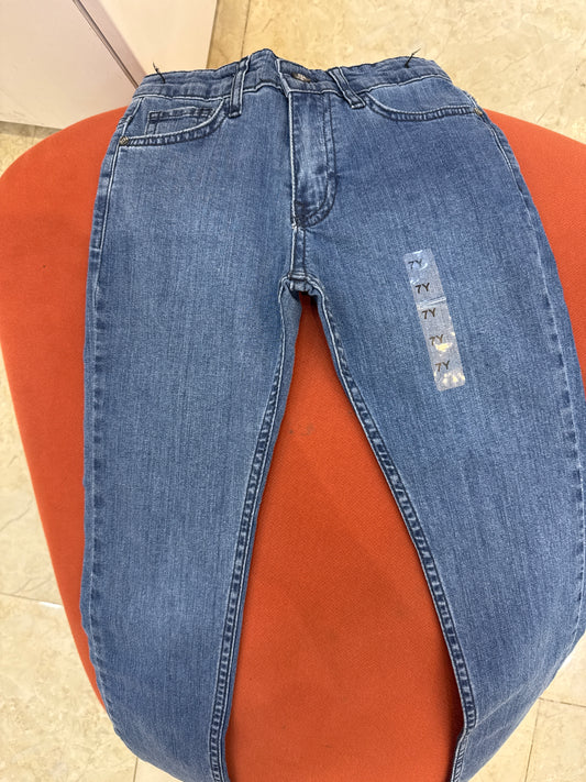 بنطلون جينز دكمة اسود