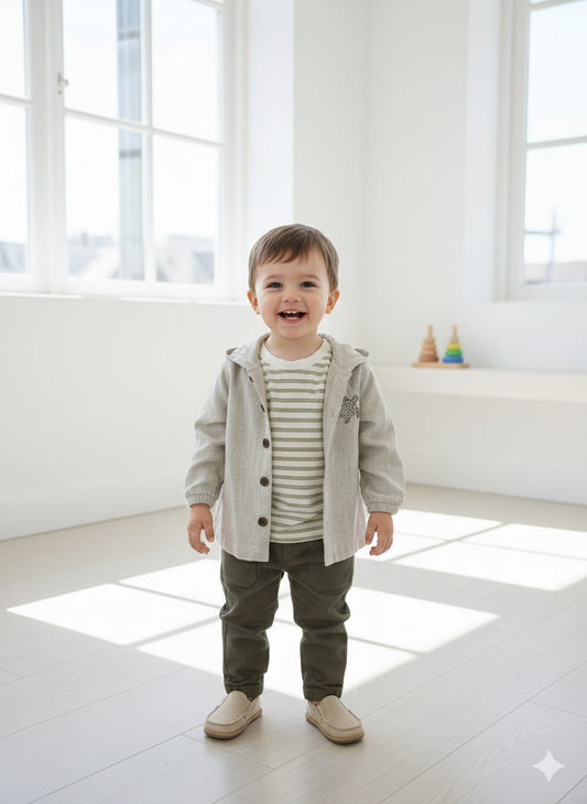 طقم ولادي رصاصي