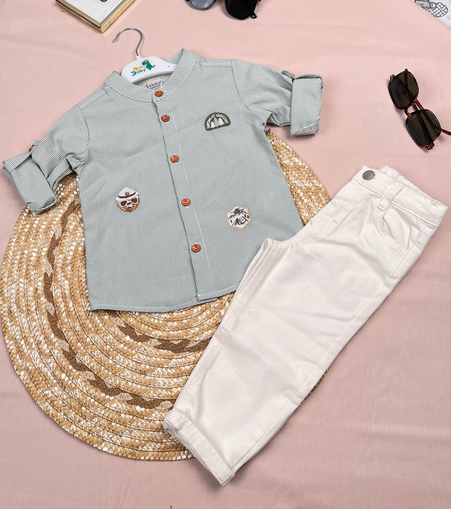 طقم ولادي اخضر