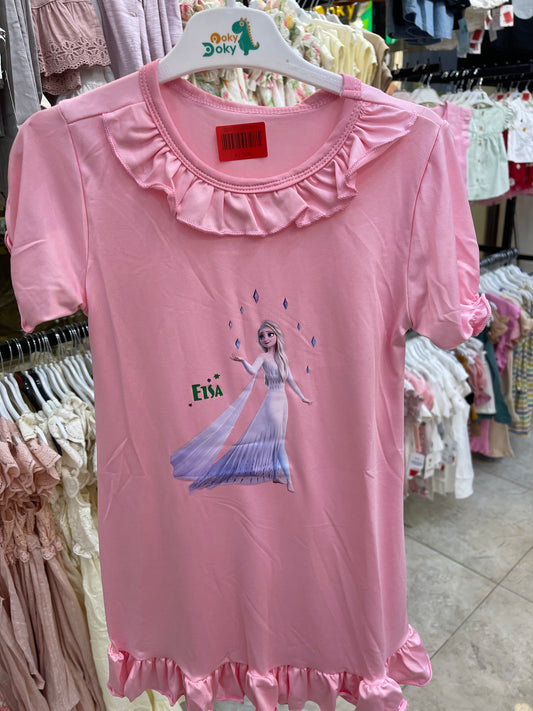 فستان وردي ايلسا