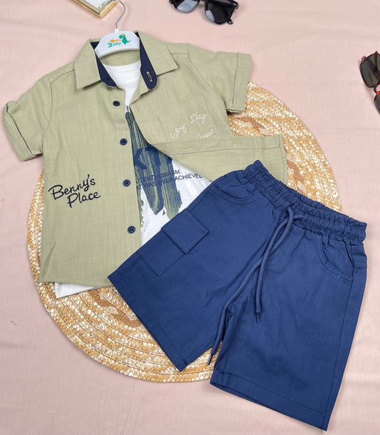 طقم ولادي اخضر