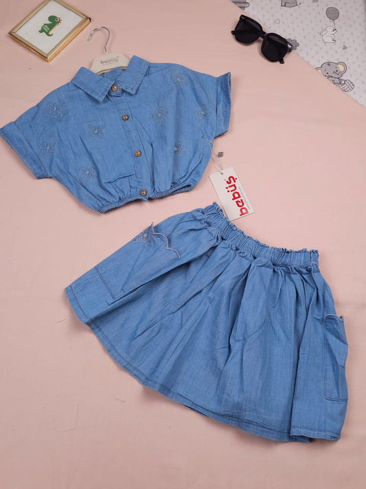 طقم بناتي جينز