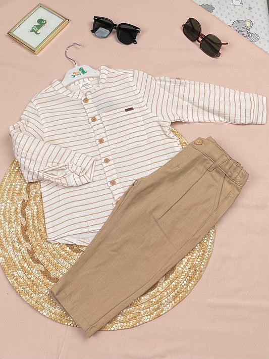 طقم ولادي بيجي مخطط