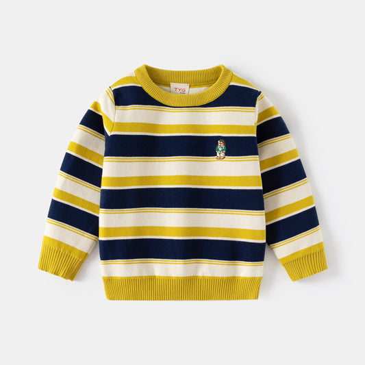 بلوز ولادي مخطط لونين