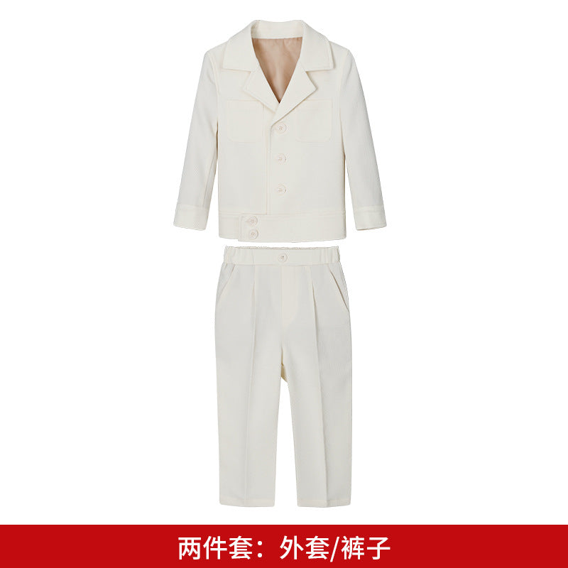 طقم رسمي ولادي ابيض