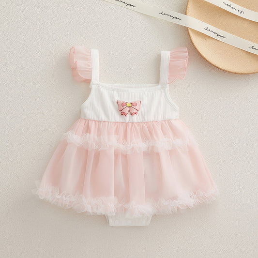 فستان بناتي وردي