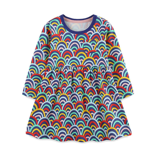 فستان بناتي ملون