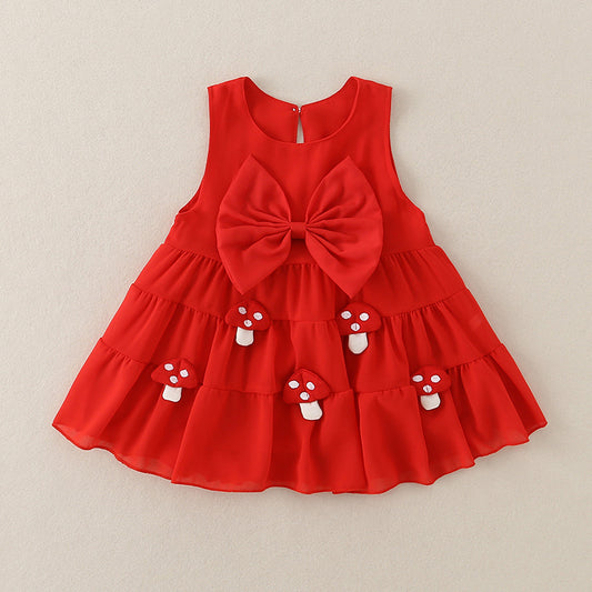 فستان بناتي احمر