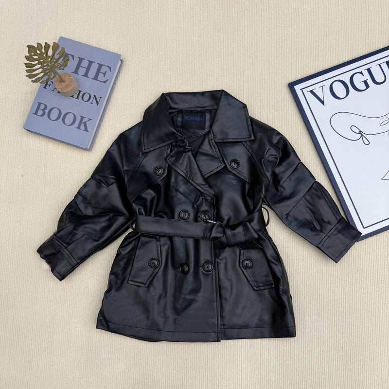 جاكيت جلد بناتي