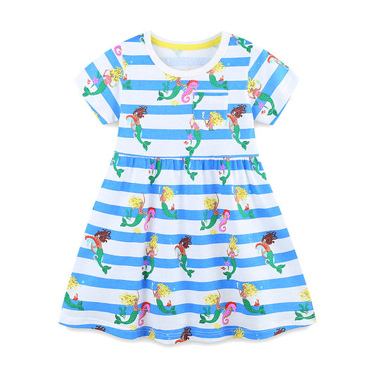 فستان بناتي سمائي