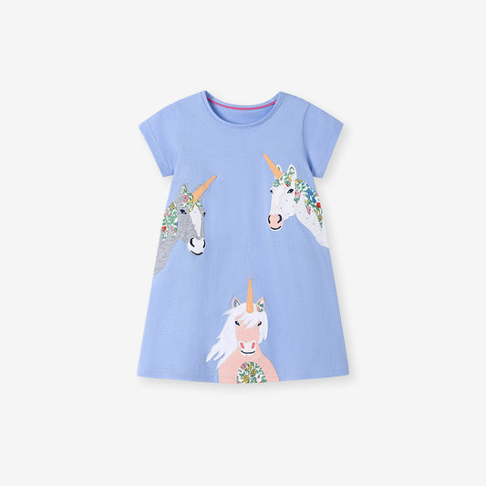 فستان بناتي سمائي