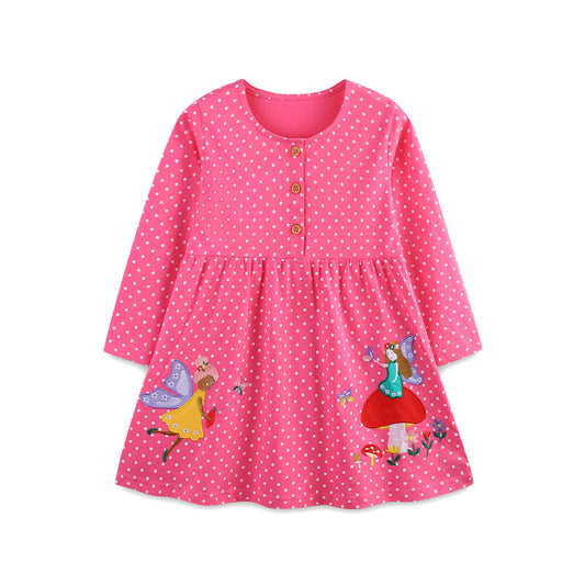 فستان بناتي وردي