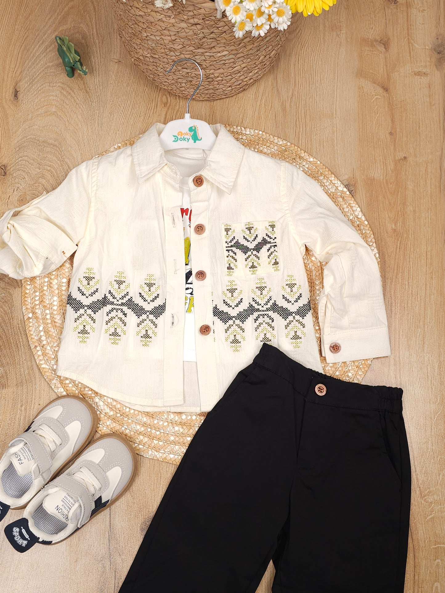 طقم ولادي بلونين