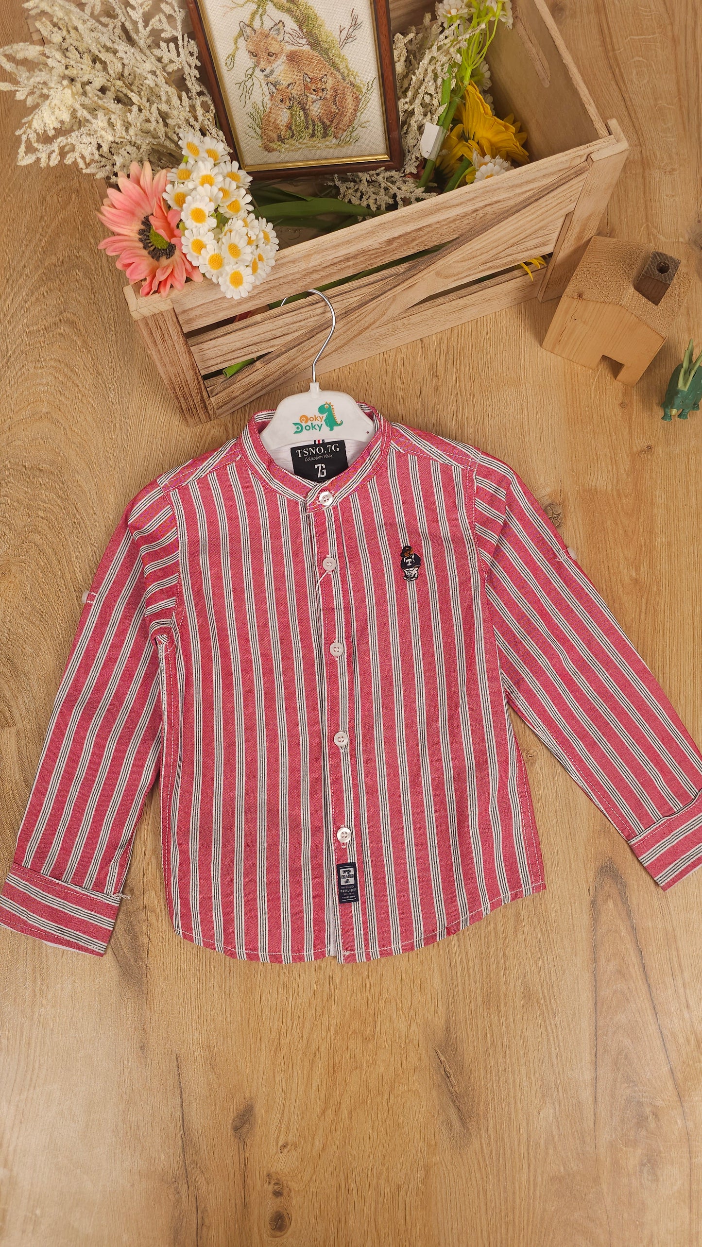 قميص مقلم لونين