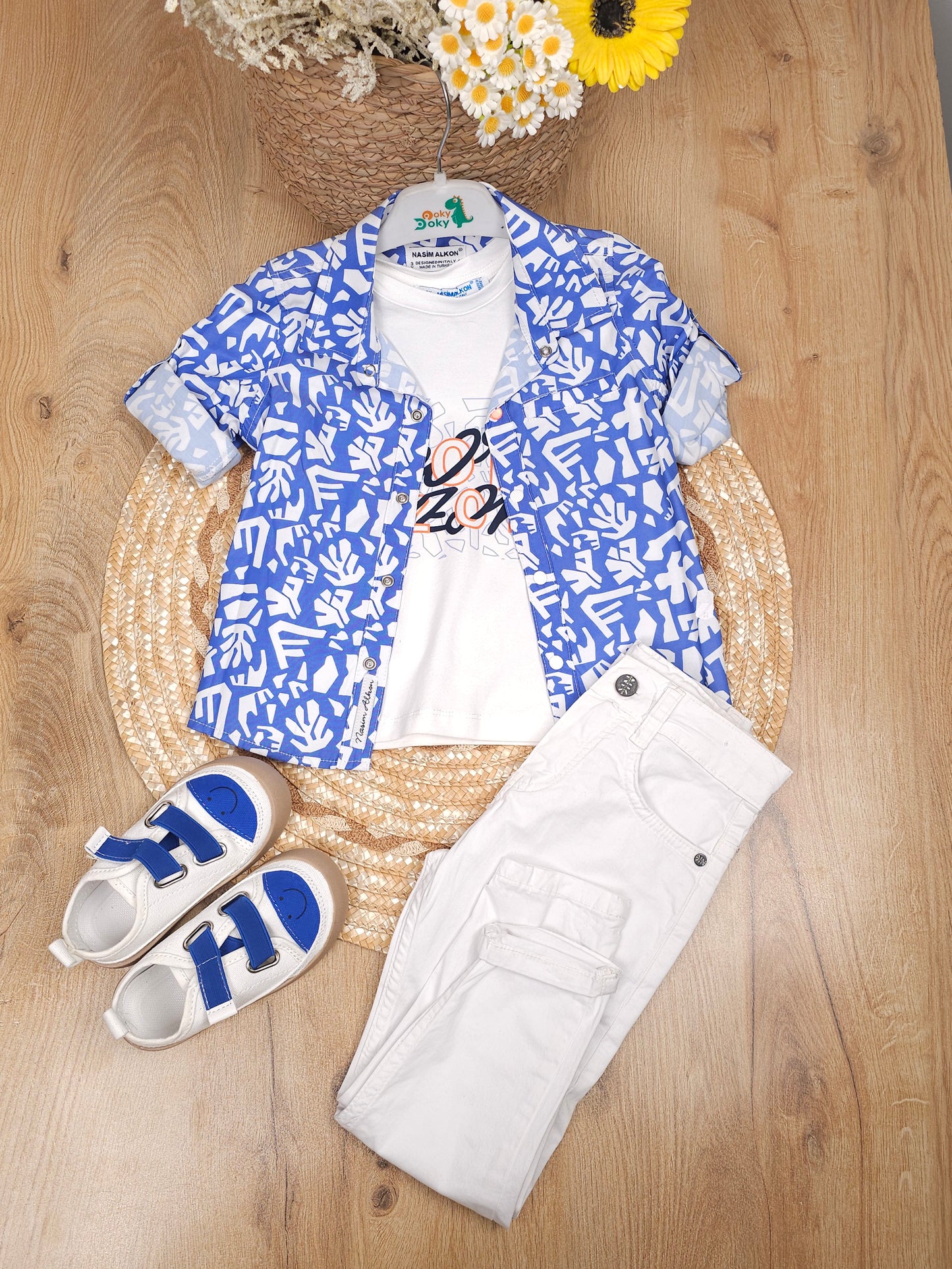 طقم ولادي ازرق