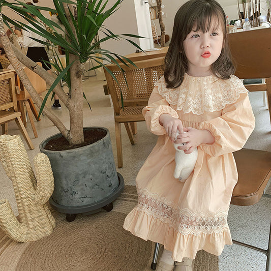 فستان بناتي اورنج f78